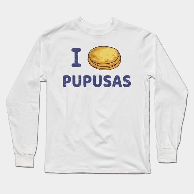 I love Pupusas Long Sleeve T-Shirt by verde